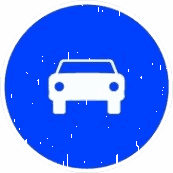 R-404 · Calzada obligatoria para automóviles, excepto motocicletas de dos ruedas