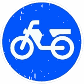 R-407b · Vía reservada y obligatoria para ciclomotores