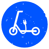 R-420 · Vía reservada y obligatoria para vehículos de movilidad personal