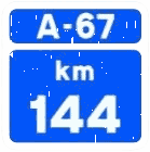 S-570 · Hito kilométrico en autopista o autovía