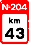 S-572 · Hito kilométrico en carretera convencional o carretera multicarril